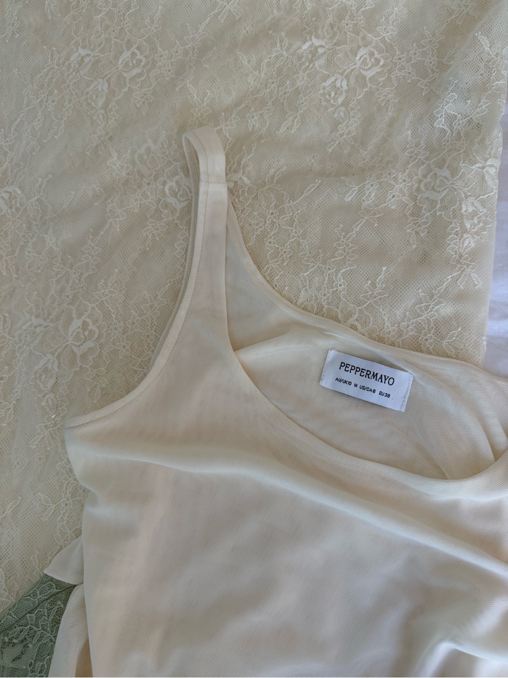 Peppermayo Lace Maxi Dress with Sage Panel - Picture 4 of 4